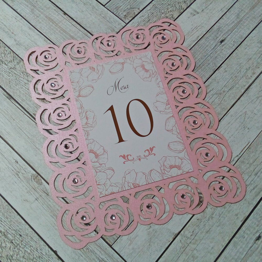 Números de mesa Rosas - Imagen 2