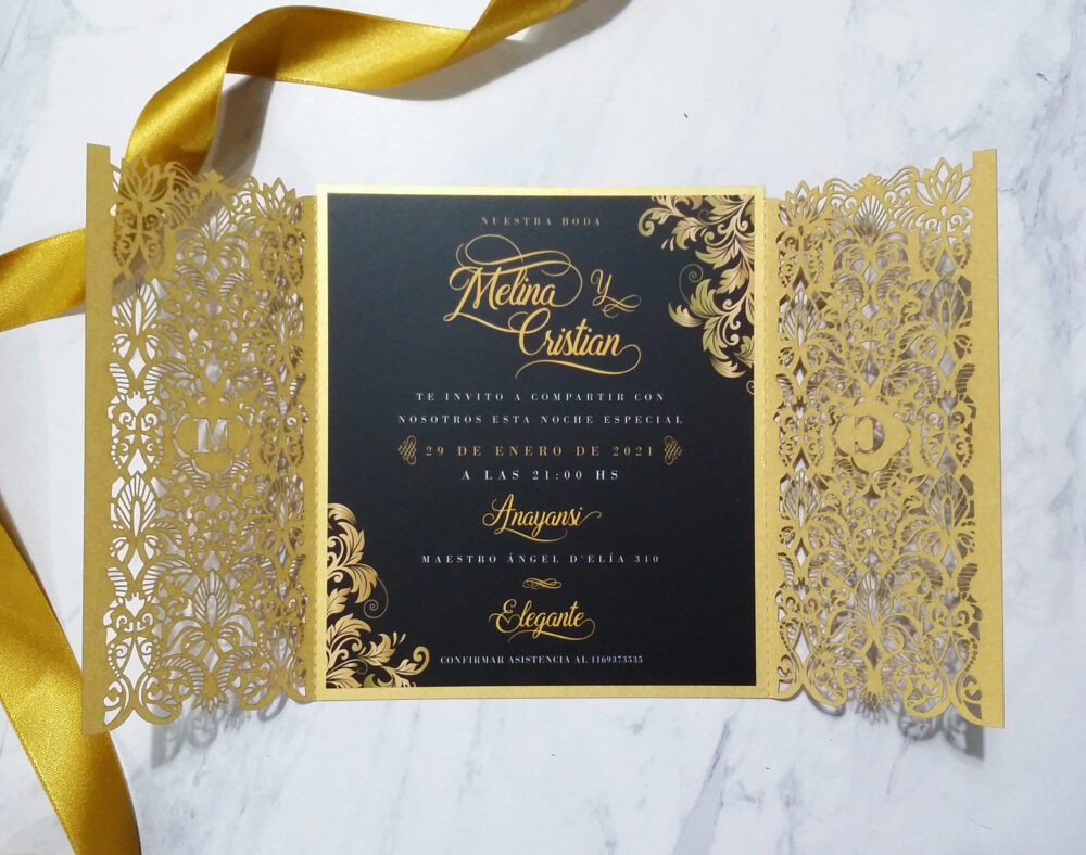 Tarjeta Láser 53 - Arabescos Elegante - Imagen 4