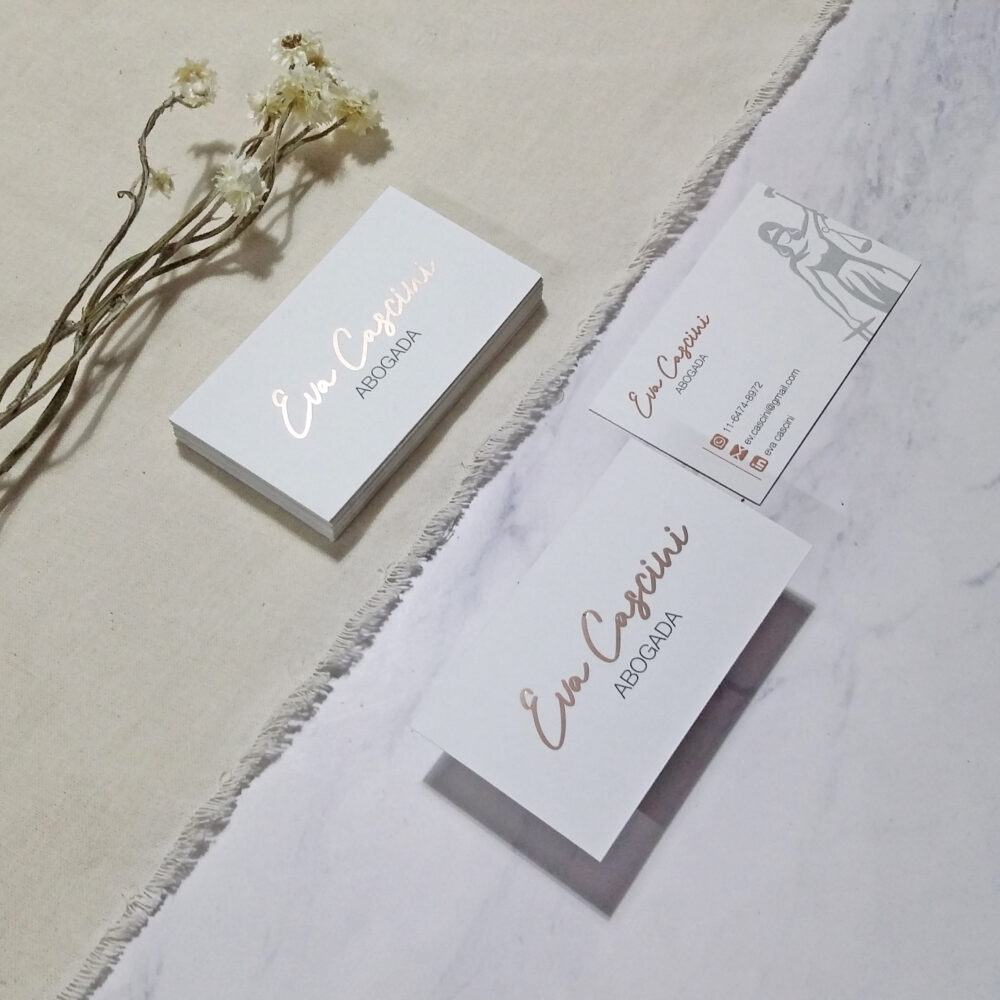 Tarjetas Personales hotstamping Doble Faz x100 - Imagen 17