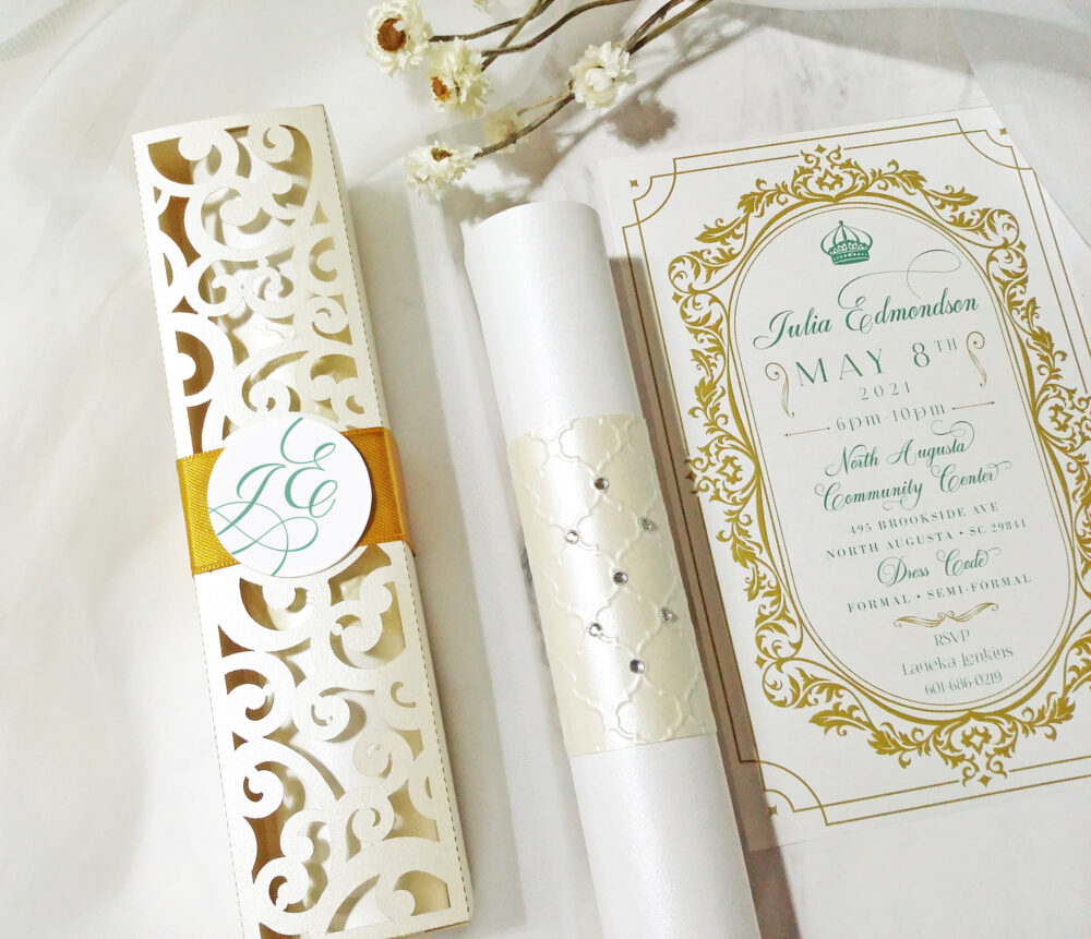 Tarjeta Láser 41- Caja Pergamino Elegante - Imagen 4