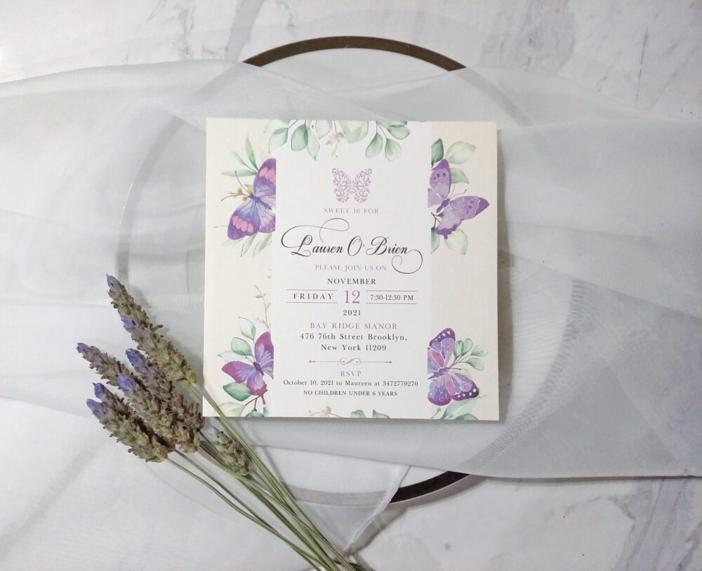 Tarjeta Láser 16 - Mariposa - Imagen 3