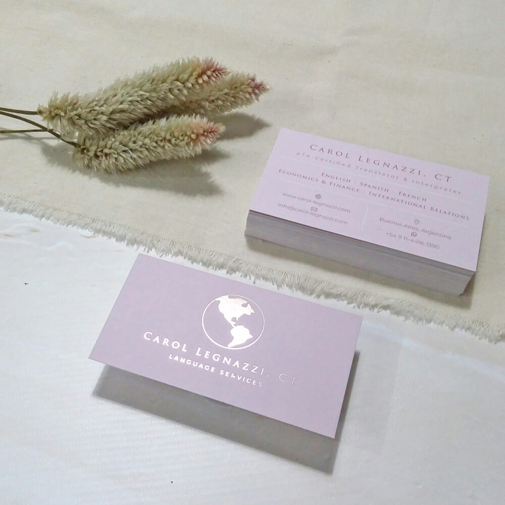 Tarjetas Personales hotstamping Doble Faz x100 - Imagen 10