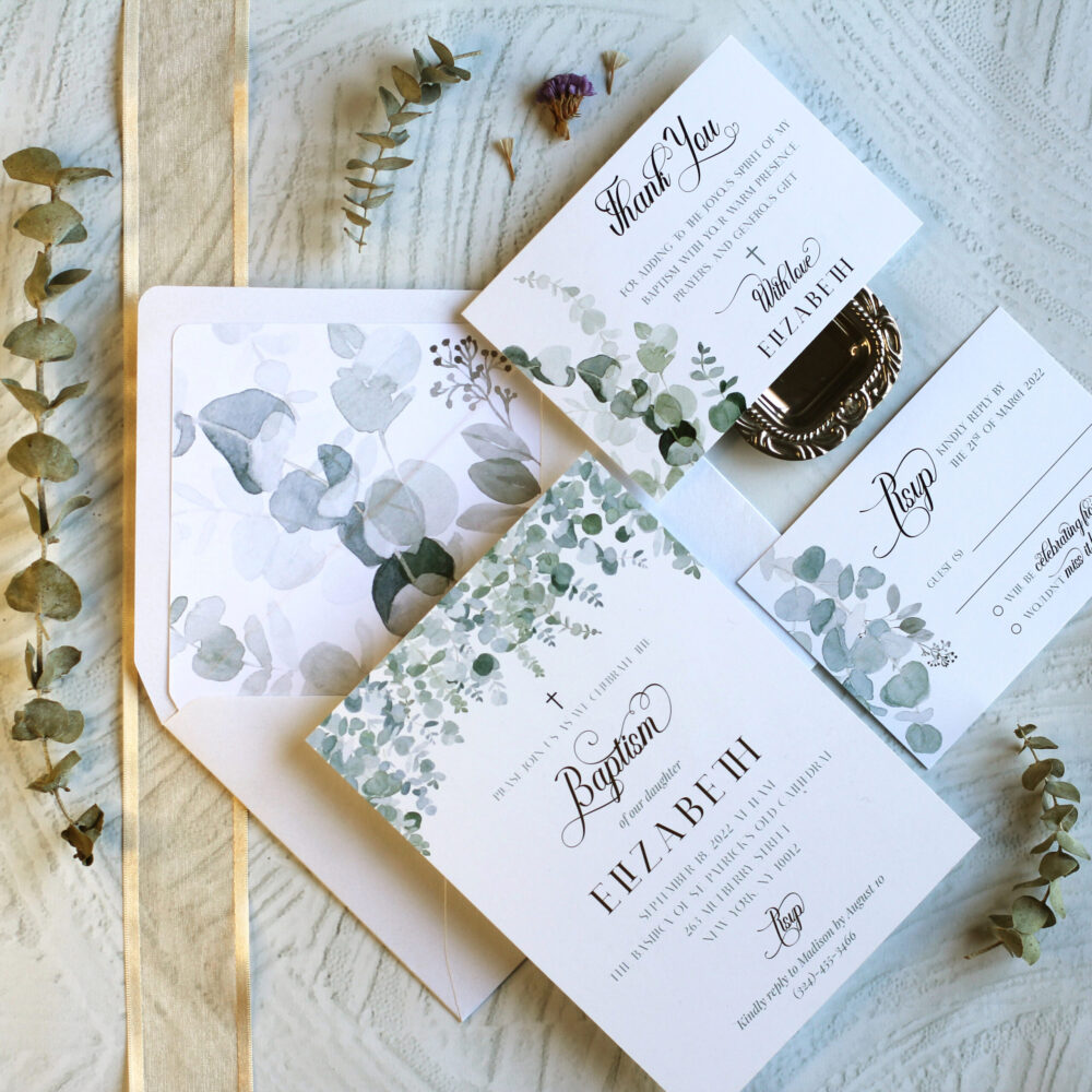 Invitacion Hotstamping Eucaliptos - Imagen 2