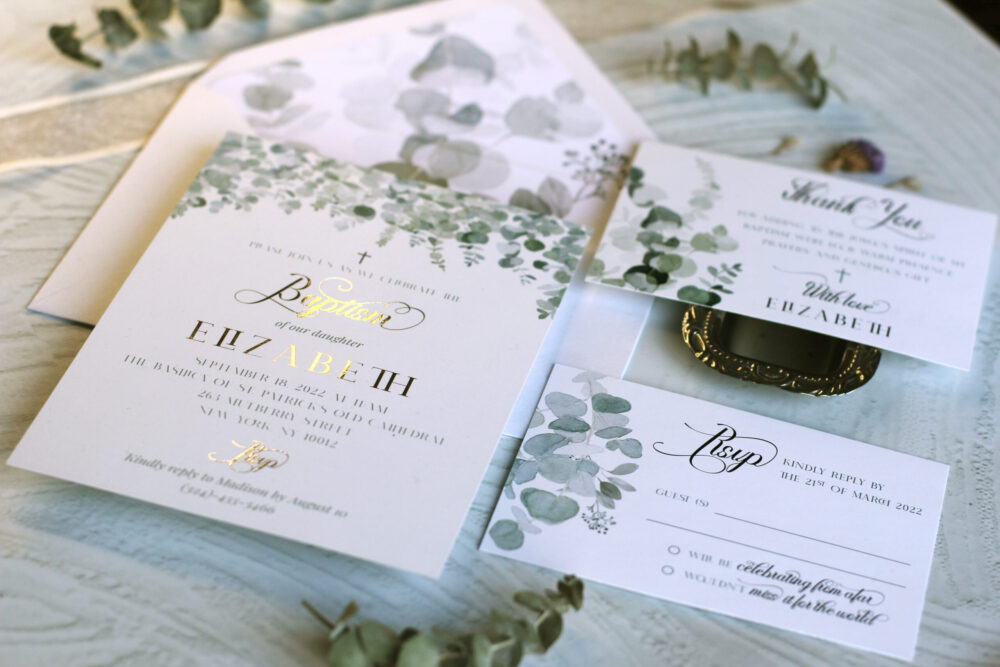 Invitacion Hotstamping Eucaliptos - Imagen 3