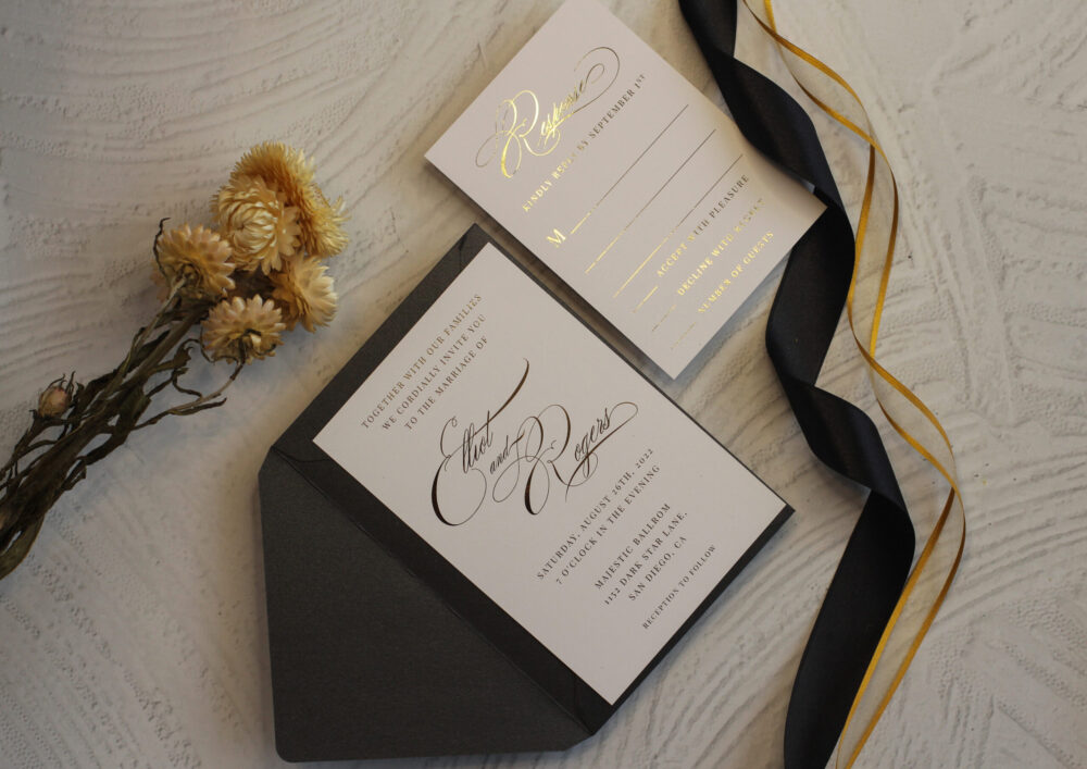 Invitaciones hotstamping SIN SOBRE - Imagen 2