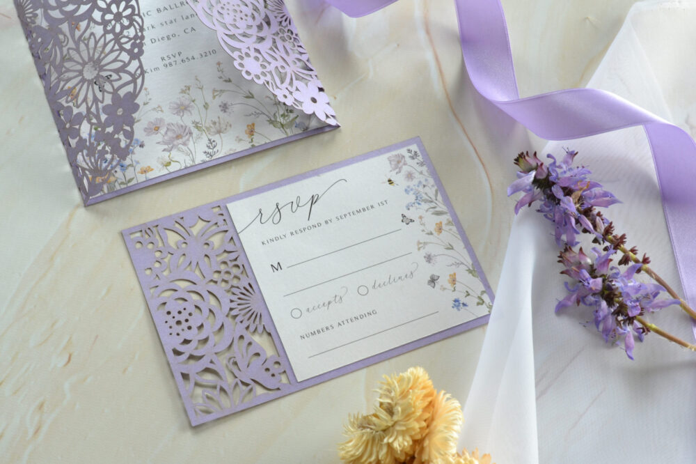 Tarjeta Láser 62 - Flores y Mariposas - Imagen 7