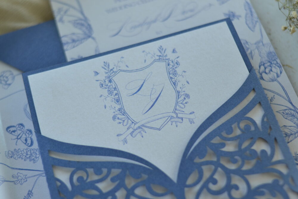 Tarjeta Láser 64 - Barroco azul - Imagen 3