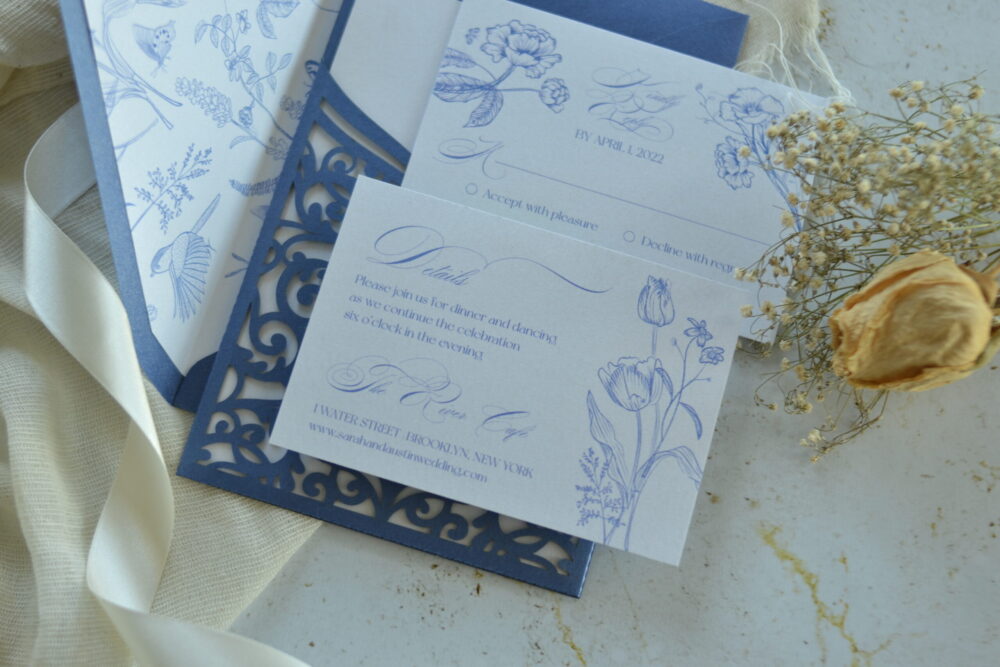 Tarjeta Láser 64 - Barroco azul - Imagen 8