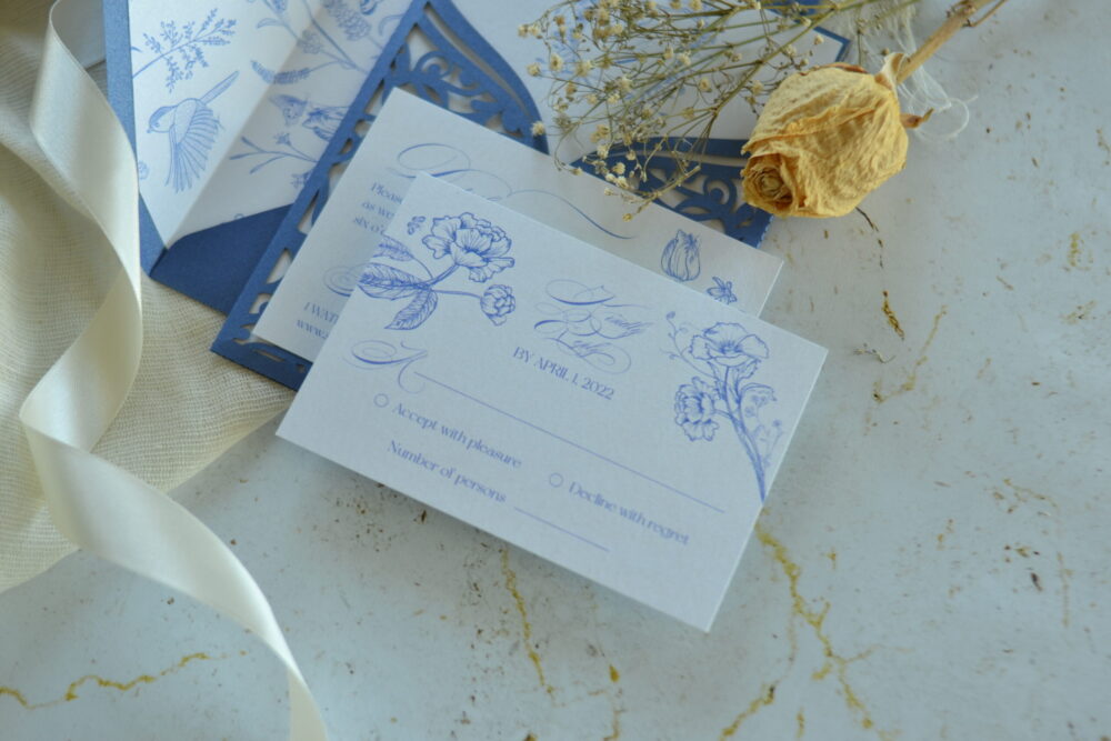 Tarjeta Láser 64 - Barroco azul - Imagen 9