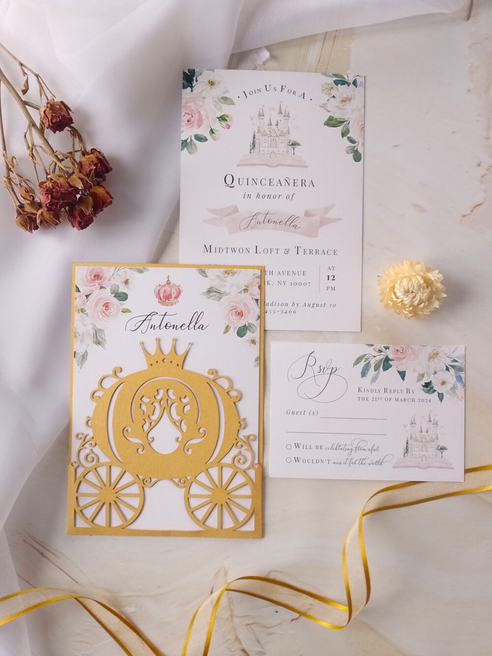 Tarjeta Láser 66 - Cenicienta Castillo Rosa - Imagen 6