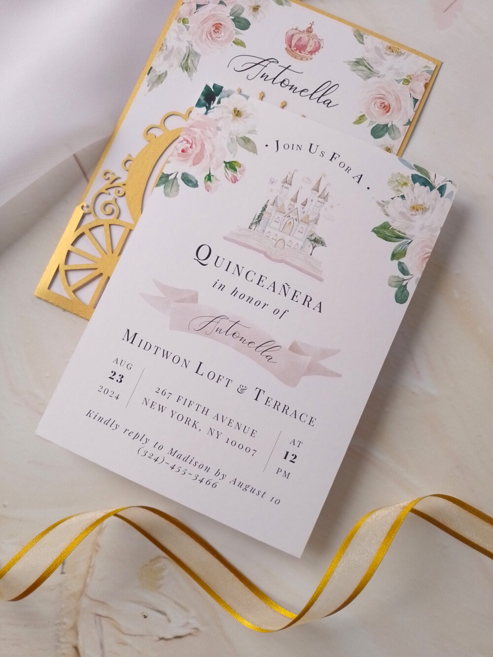 Tarjeta Láser 66 - Cenicienta Castillo Rosa - Imagen 3