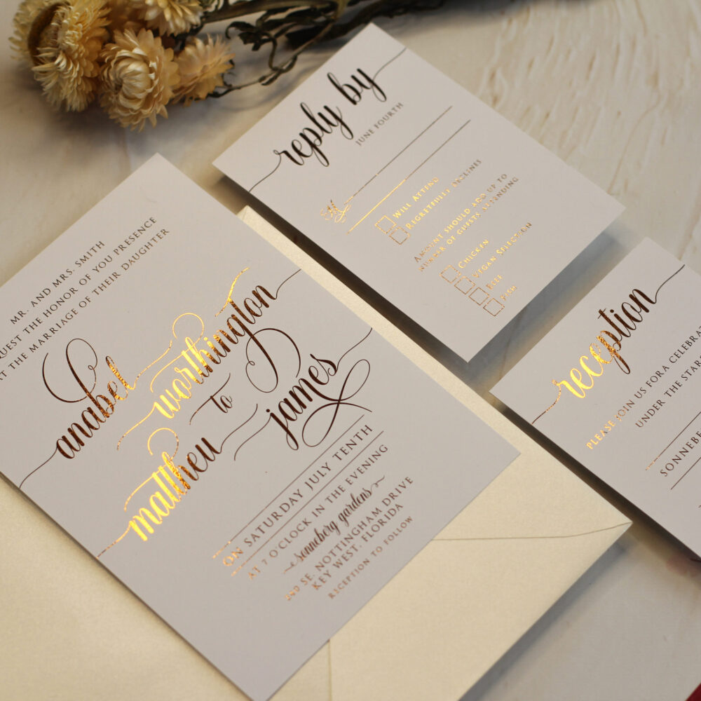 Invitaciones hotstamping SIN SOBRE - Imagen 7