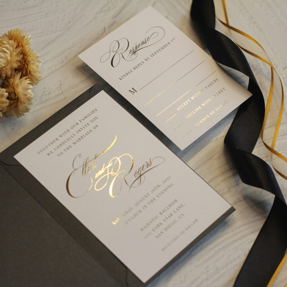 Invitaciones hotstamping SIN SOBRE - Imagen 6