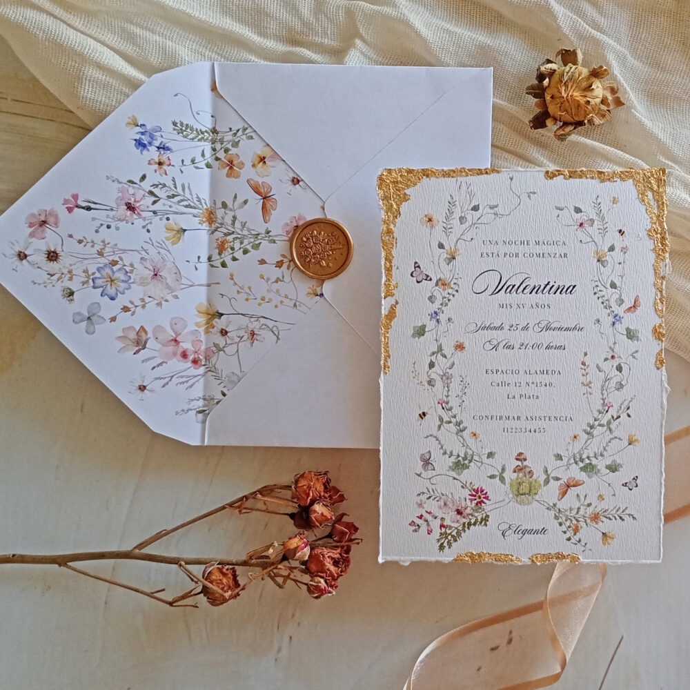 Deckled Edge Corona de Flores - Imagen 3