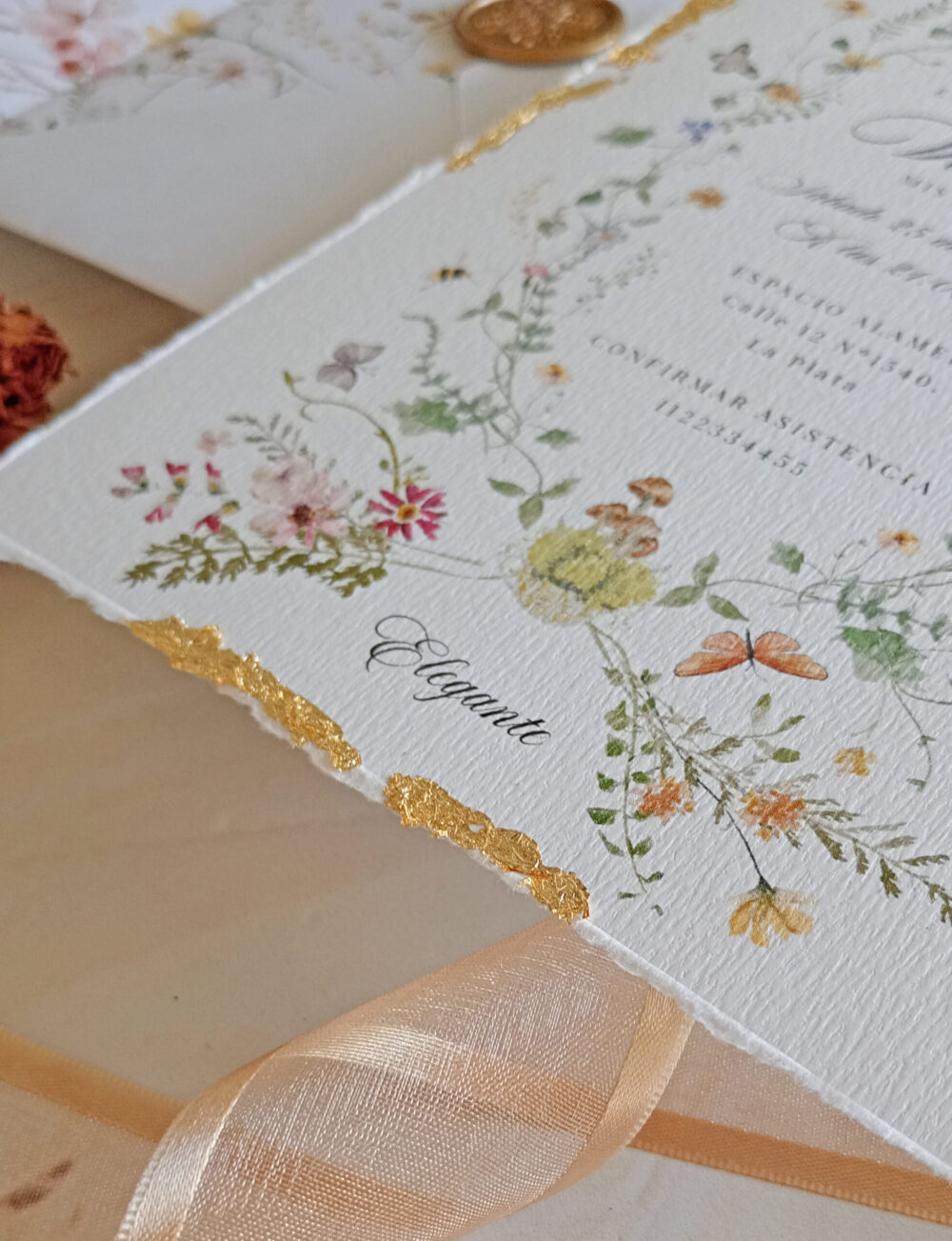 Deckled Edge Corona de Flores - Imagen 5