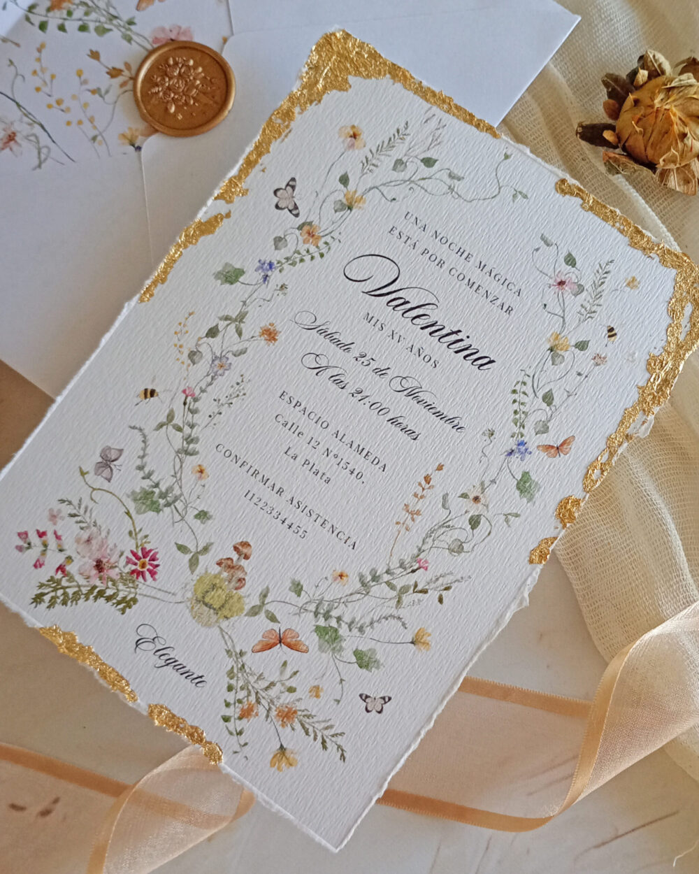 Deckled Edge Corona de Flores - Imagen 6